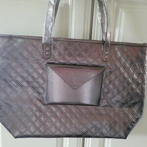 BBW Large Silver Tote Bag NEW